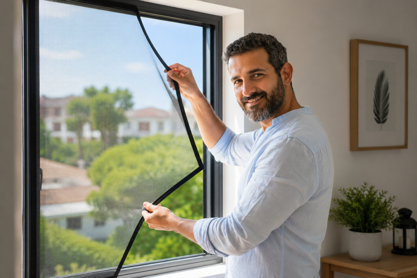 Malla magnetica antimosquitos para ventana